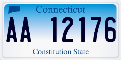 CT license plate AA12176