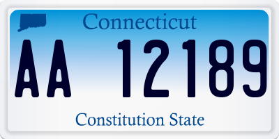 CT license plate AA12189