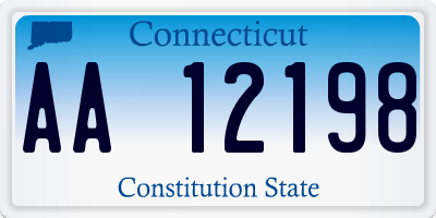 CT license plate AA12198