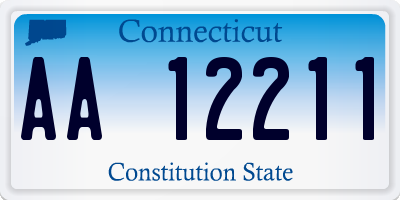 CT license plate AA12211