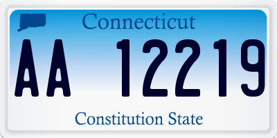 CT license plate AA12219