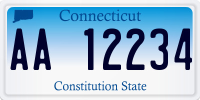 CT license plate AA12234