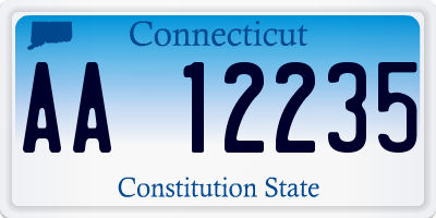 CT license plate AA12235