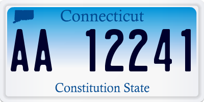 CT license plate AA12241