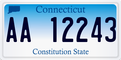 CT license plate AA12243