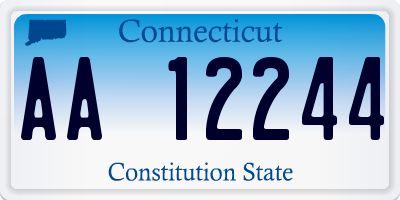 CT license plate AA12244