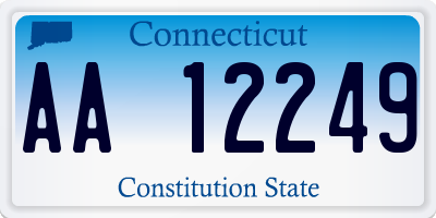 CT license plate AA12249