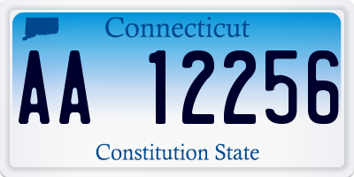 CT license plate AA12256