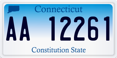 CT license plate AA12261