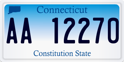 CT license plate AA12270