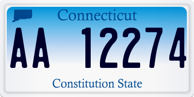 CT license plate AA12274