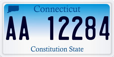 CT license plate AA12284