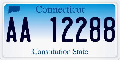 CT license plate AA12288