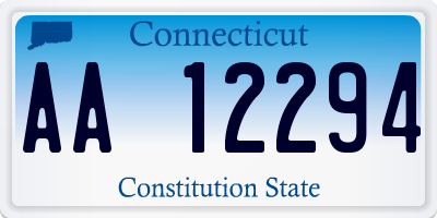 CT license plate AA12294