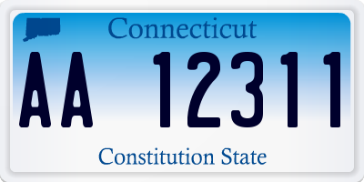 CT license plate AA12311