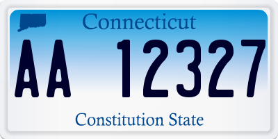 CT license plate AA12327