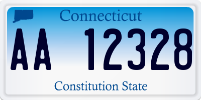 CT license plate AA12328