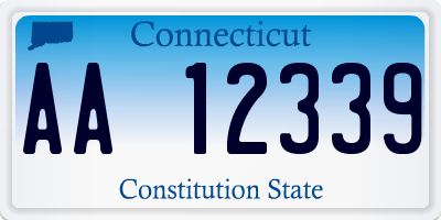 CT license plate AA12339