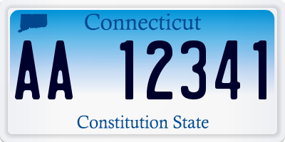 CT license plate AA12341