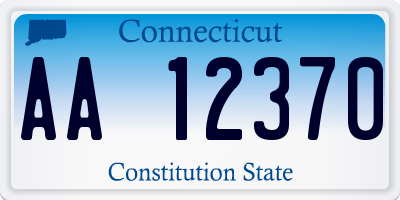 CT license plate AA12370