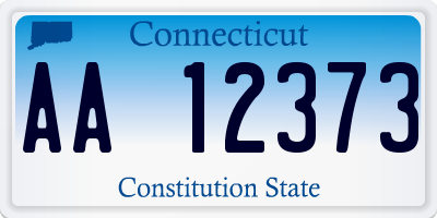 CT license plate AA12373