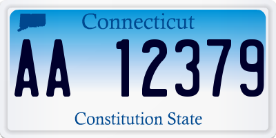 CT license plate AA12379