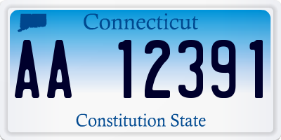 CT license plate AA12391