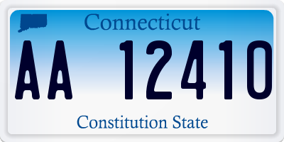 CT license plate AA12410