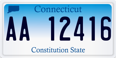 CT license plate AA12416