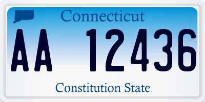 CT license plate AA12436