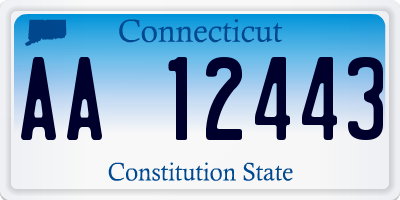 CT license plate AA12443