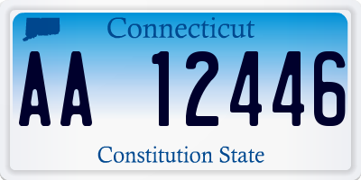 CT license plate AA12446