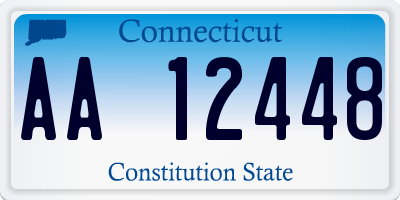 CT license plate AA12448