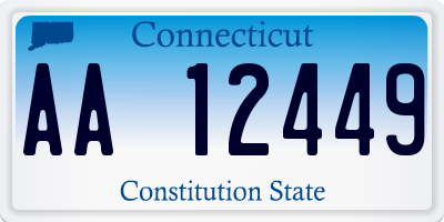 CT license plate AA12449