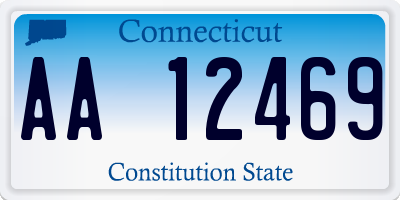 CT license plate AA12469