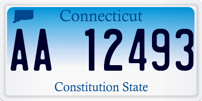 CT license plate AA12493