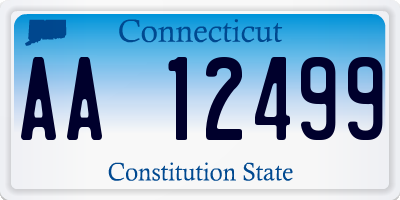 CT license plate AA12499