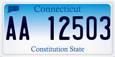 CT license plate AA12503