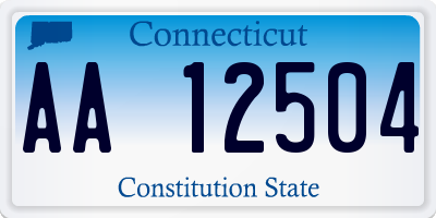 CT license plate AA12504