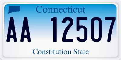 CT license plate AA12507