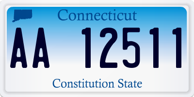 CT license plate AA12511