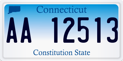 CT license plate AA12513
