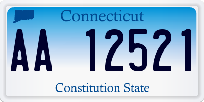 CT license plate AA12521