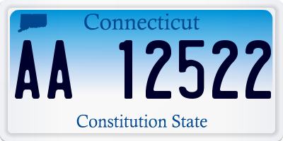 CT license plate AA12522