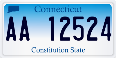 CT license plate AA12524