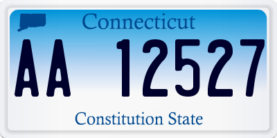 CT license plate AA12527