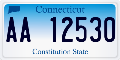 CT license plate AA12530