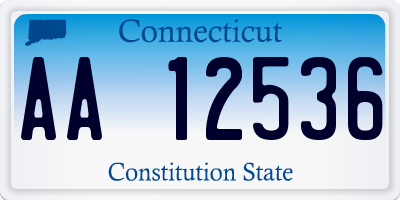 CT license plate AA12536