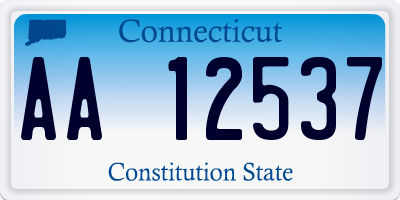 CT license plate AA12537