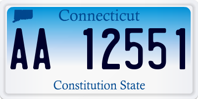 CT license plate AA12551